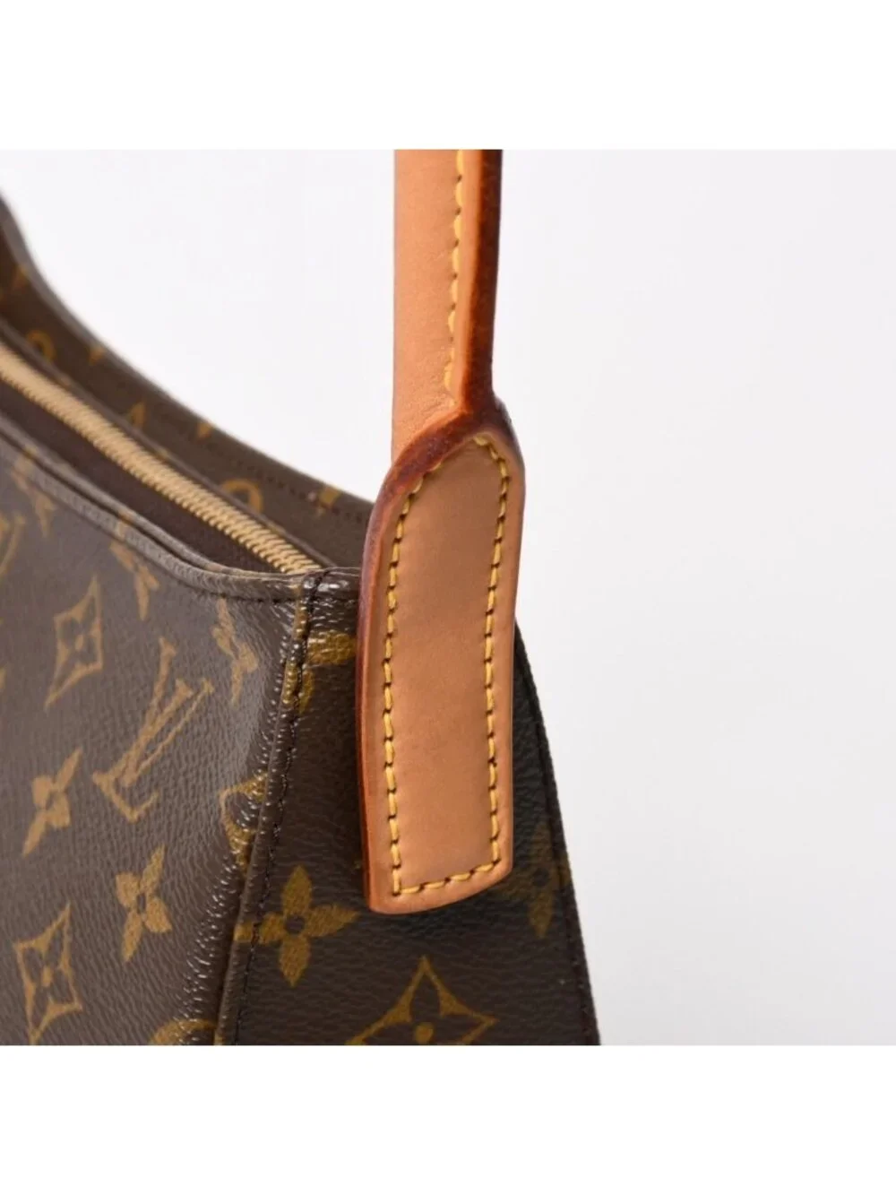 Louis Vuitton Looping MM Bag Monogram Leather Brown Gold